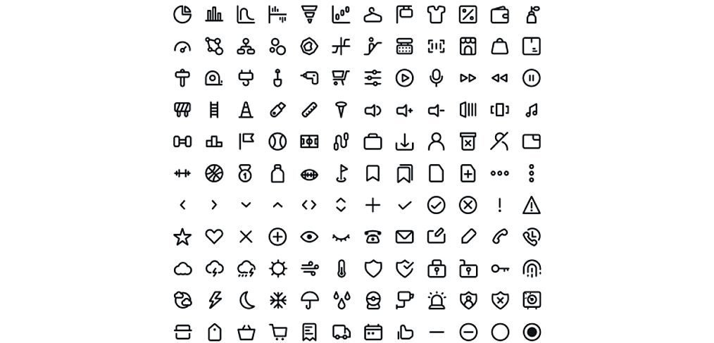 240 free line icons for Adobe XD