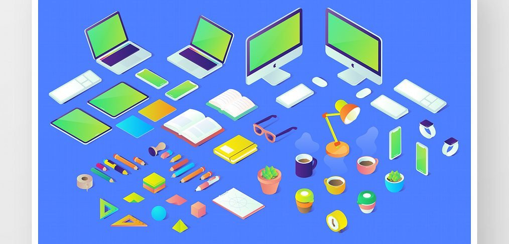 40 Free Isometric XD illustrations