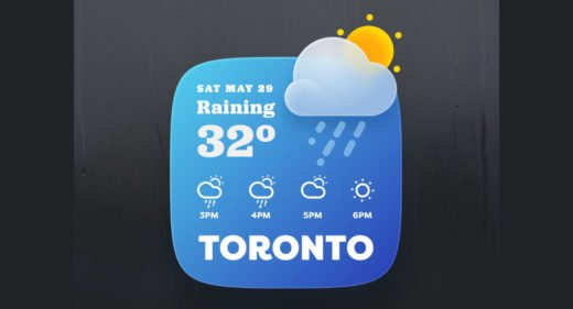 Adobe XD weather widget concept