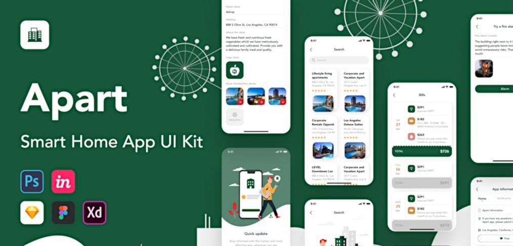 Apart - Smart home XD UI kit