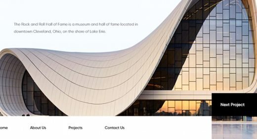 Architecture Website template for XD