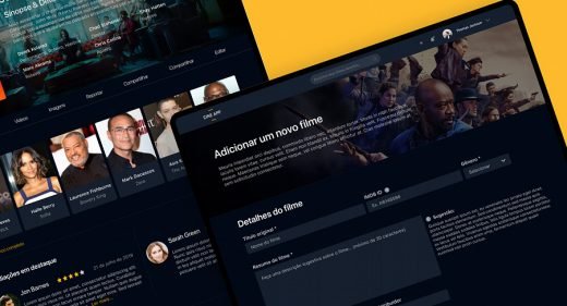 Cinema website template for XD