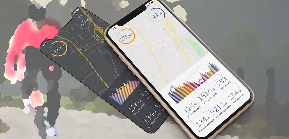 Cycling stats XD app concept