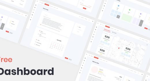 Dashboard template XD freebie