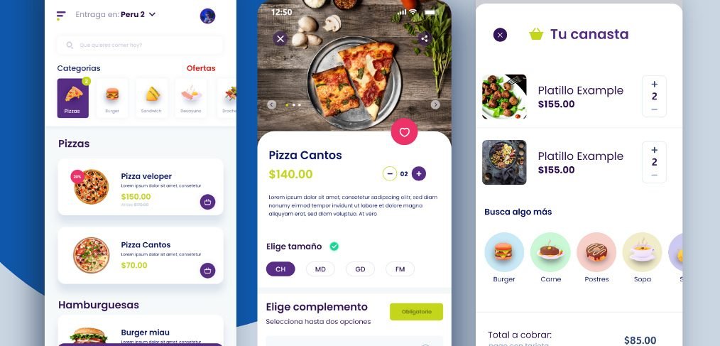 Delivery app XD mobile concept