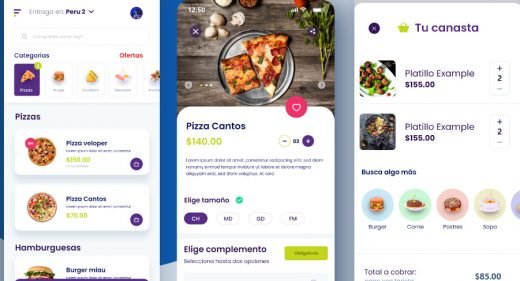 Delivery app XD mobile concept