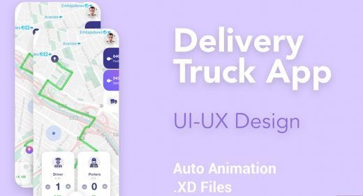 Delivery truck app XD template