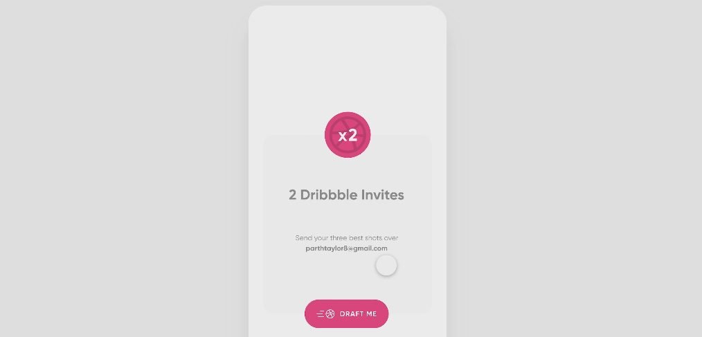 Dribbble invite XD animation