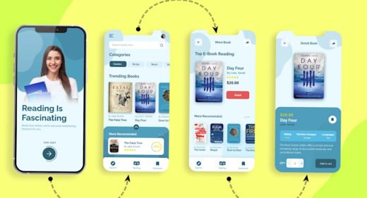 Ebook store XD app concept