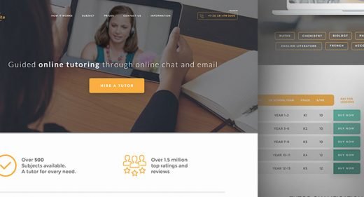 Educational website landing template