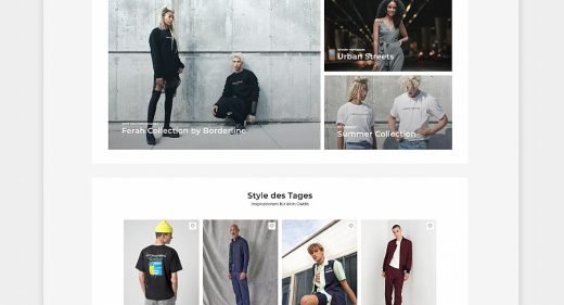 Fashion ecommerce homepage template