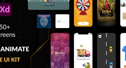 Free auto animate XD UI kit