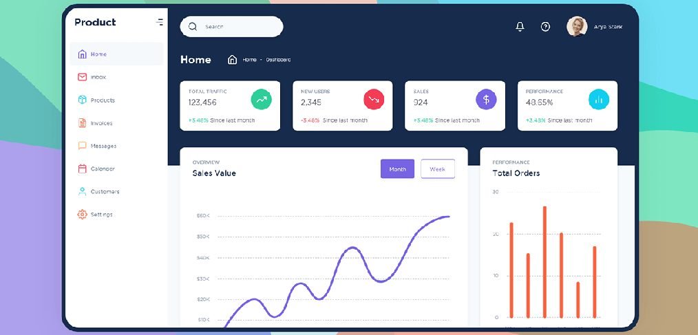 Free Dashboard UI kit for XD