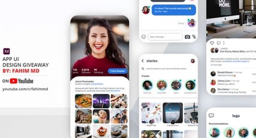 Free Mobile UI Kit XD Giveaway