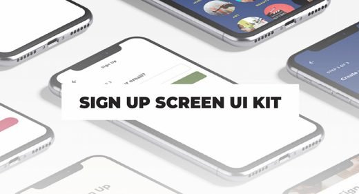 Free Sign up templates XD UI kit