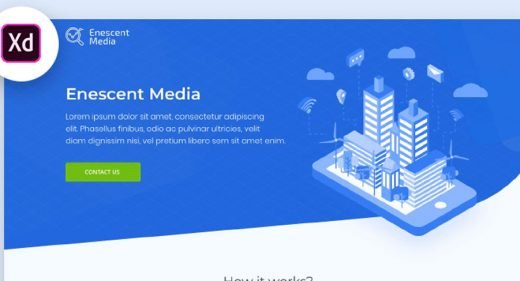 Free Tech XD landing page template