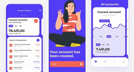 Free XD banking UI kit