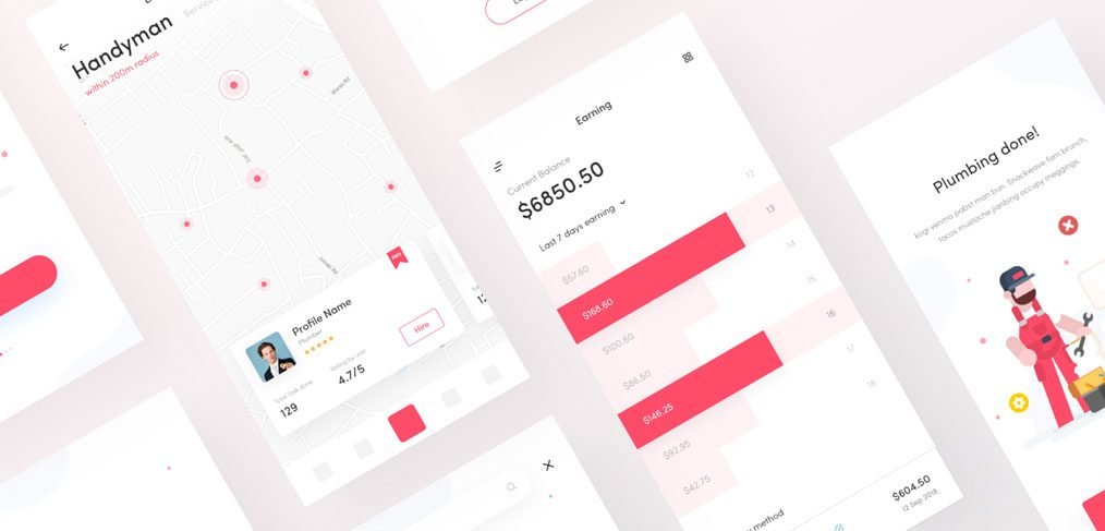 Handyman Free UI kit for XD