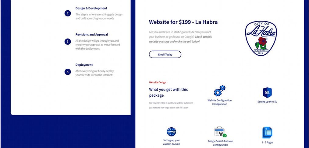 La habra XD website template