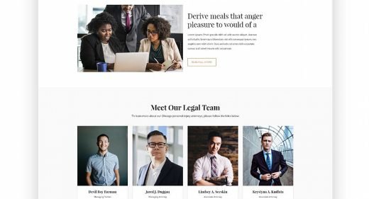 Law firm XD website template