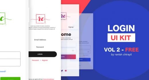 Login XD UI kit Vol. 1