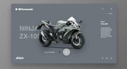 Motorbike website animation