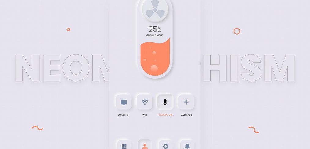 Neumorphic cooling app concept