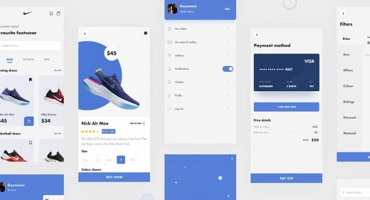 Nike app XD redesign