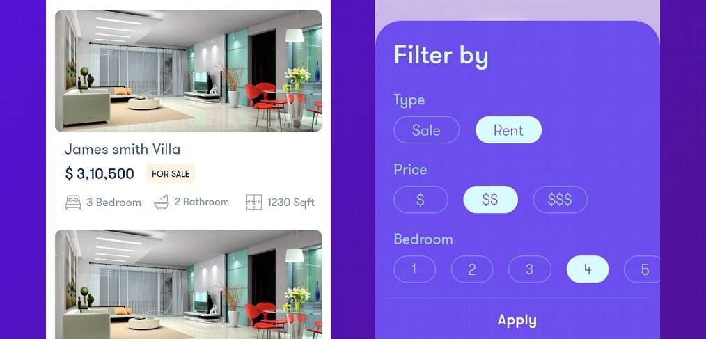 Real estate XD app template