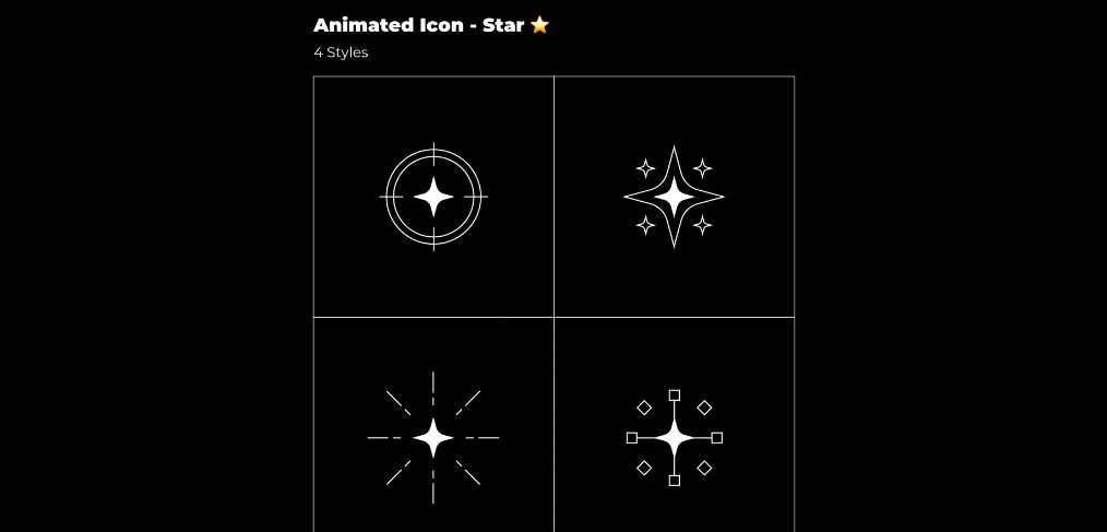 Stars animated with Adobe XD