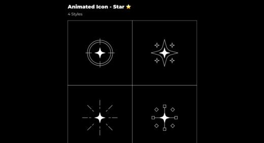Stars animated with Adobe XD
