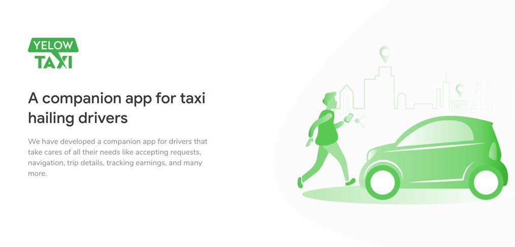 Taxi app XD free UI kit