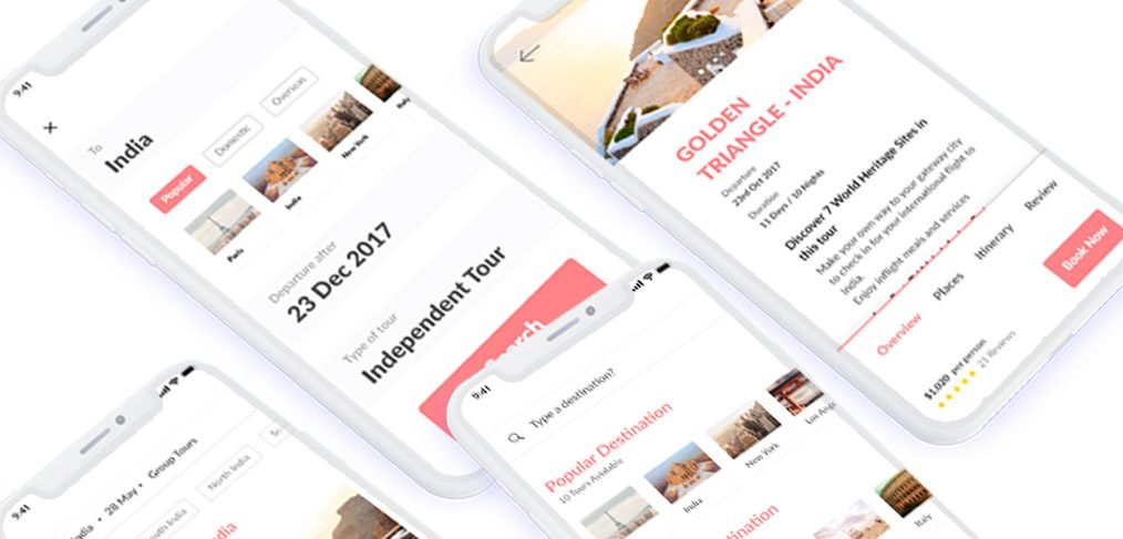 Travel App for Adobe XD