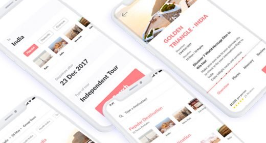 Travel App for Adobe XD