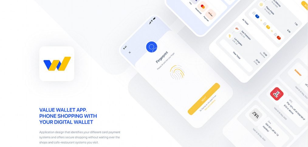 Value wallet XD app template