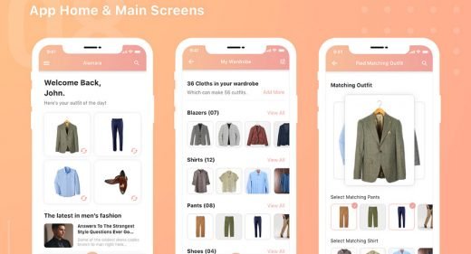 Wardrobe app template for XD