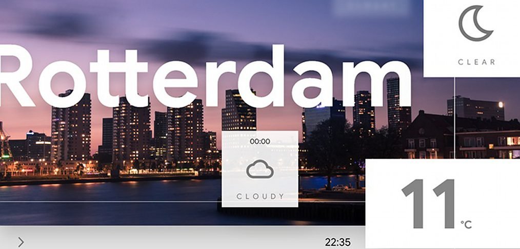 Weather homepage XD animation