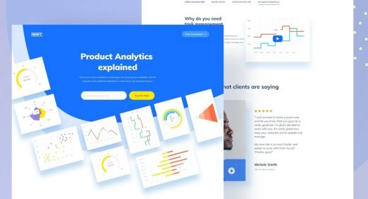 XD Analytics landing page concept