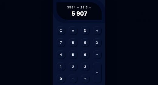 XD calculator interaction